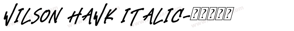 Wilson hawk italic字体转换
